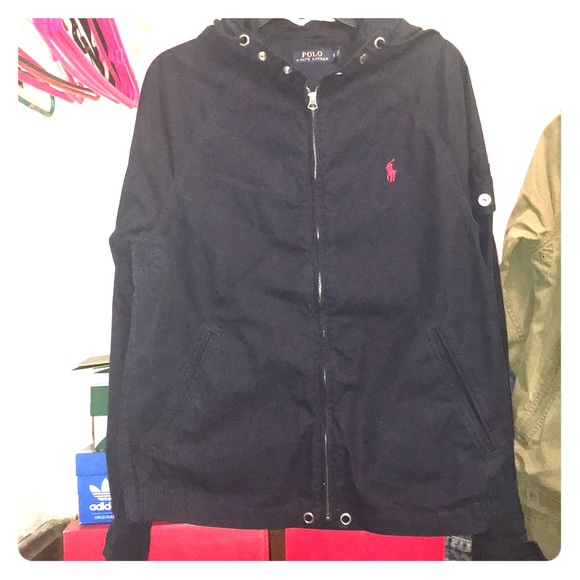 Polo Jacket by Ralph Lauren Nvy Blue/ Red Logo - Picture 1 of 5